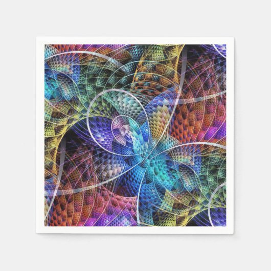 Serviette En Papier Apophyse Abstraite Fractale X (Devant)