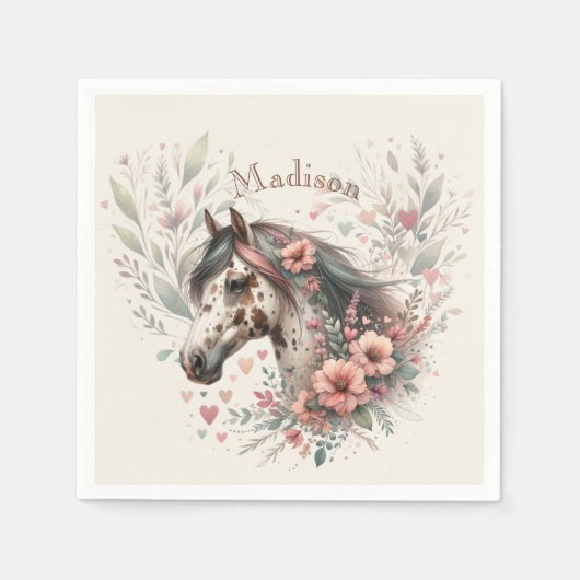 Serviette En Papier Appaloosa Horse Anniversaire (Devant)
