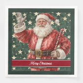 Serviette En Papier Appartement moderne Santa Claus Aquarelle (Devant)