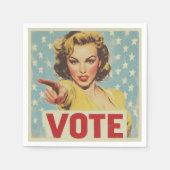 Serviette En Papier Appel à l'action patriotique : Votez ! (Devant)