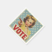 Serviette En Papier Appel à l'action patriotique : Votez ! (Coin)