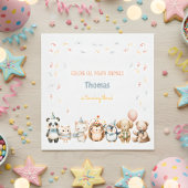 Serviette En Papier Appel à toutes les fêtes d'anniversaire des animau