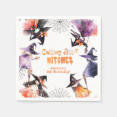 Serviette En Papier Appel à toutes les sorcières Halloween Costume fêt (Devant)