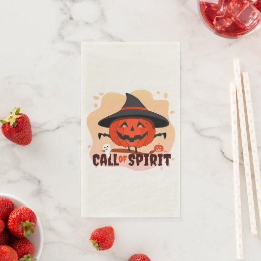 Serviette En Papier Appel de l'Esprit d'Halloween (En situation)