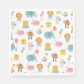 Serviette En Papier Appel de tous les animaux de parti Anniversaire de (Devant)
