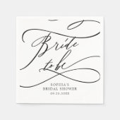 Serviette En Papier Appel romantique Calligraphie Future mariée Baby S (Devant)