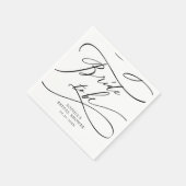 Serviette En Papier Appel romantique Calligraphie Future mariée Baby S (Coin)