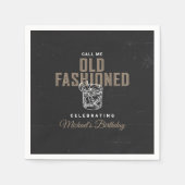 Serviette En Papier Appelez-moi Whiskey Cocktail Anniversaire (Devant)