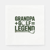 Serviette En Papier Appelle-Moi Grand-Père, Regarde-Moi Golf (Devant)