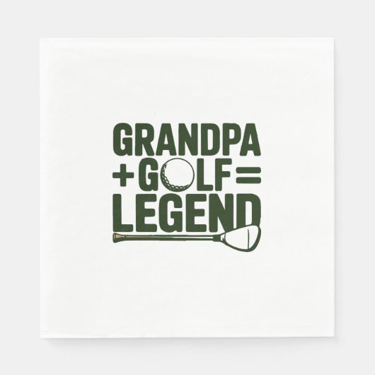 Serviette En Papier Appelle-Moi Grand-Père, Regarde-Moi Golf (Devant)