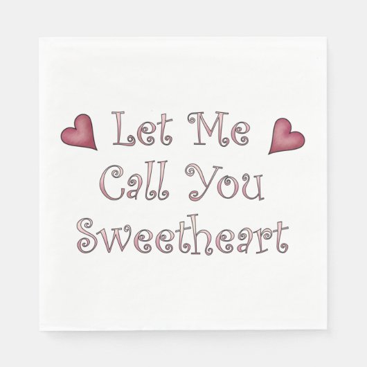 Serviette En Papier Appelle-moi ma chérie (Devant)
