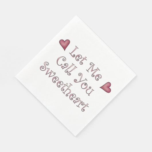 Serviette En Papier Appelle-moi ma chérie (Coin)