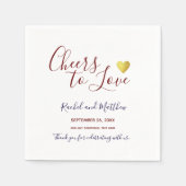 Serviette En Papier applaudissements ! mariage encourage à aimer écrit (Devant)
