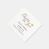 Serviette En Papier applaudissements ! mariage encourage à aimer écrit (Coin)
