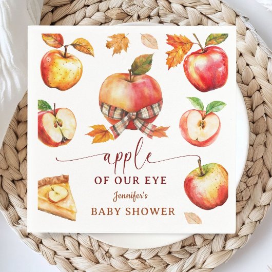 Serviette En Papier Apple Baby shower Genre papier neutre Napkin
