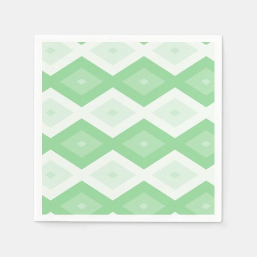Serviette En Papier Apple green diamond pattern (Devant)