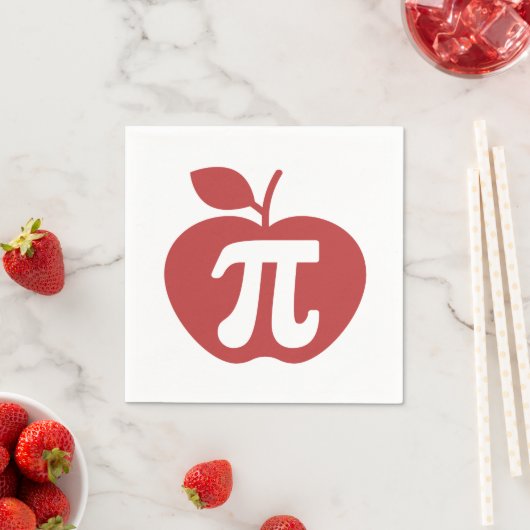 Serviette En Papier Apple Pi 3.14 Math Pi Day (En situation)
