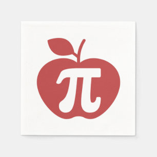 Serviette En Papier Apple Pi 3.14 Math Pi Day