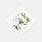Serviette En Papier AppleTini Drink Recette Conception (Coin)