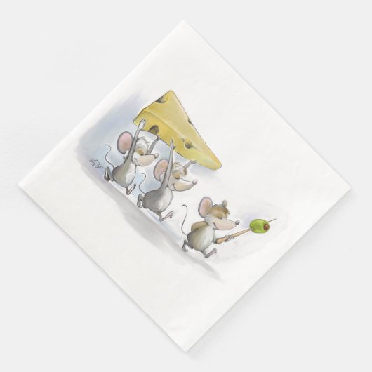 Serviette En Papier Apporter dans le fromage (avec olives) Papier Napk (Coin)