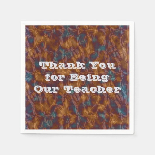 Serviette En Papier Appréciation de l'enseignant en classe Merci (Devant)