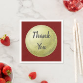 Serviette En Papier Appréciation du cercle d'or texturé Merci (En situation)