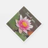 Serviette En Papier Appréciation Merci Repas Rose Eau Lily Photo (Coin)