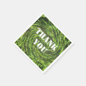 Serviette En Papier Appréciation Repas Vert Flacon Abstrait Merci (Coin)