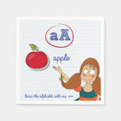 Serviette En Papier Apprendre L'Alphabet Papier serviettes (Devant)