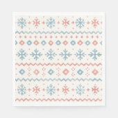 Serviette En Papier Après Bébé Fair Isle Pattern Ski Club  (Devant)