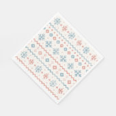 Serviette En Papier Après Bébé Fair Isle Pattern Ski Club  (Coin)