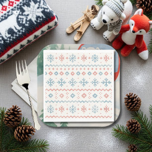 Serviette En Papier Après Bébé Modèle Fair Isle Ski Club
