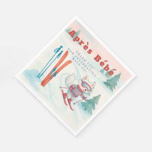 Serviette En Papier Après Bébé ski Arctic Fox (Coin)