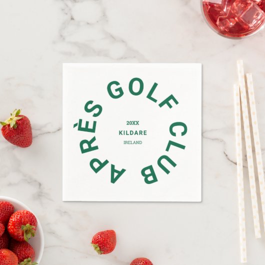 Serviette En Papier Après Golf Club Forêt Golf Vert Golfeurs Social Cr (En situation)