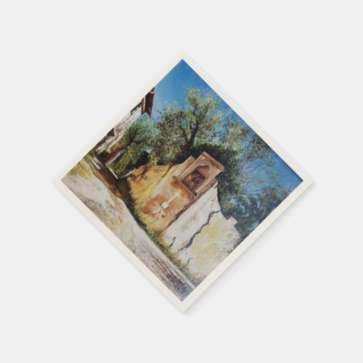 Serviette En Papier APRÈS-MIDI À RIMAGGIO / Vue Toscane (Coin)