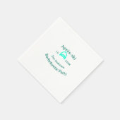 Serviette En Papier Après-ski bachelorette party turquoise hat name da (Coin)