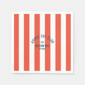 Serviette En Papier Apres Ski Club Crest Retro Red Stripe (Devant)