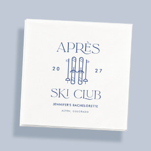 Serviette En Papier Apres Ski Club Winter Ski Bachelorette Party Favor