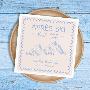 Serviette En Papier Apres Ski Hiver Bachelorette Bach Club