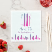 Serviette En Papier Apres Ski Neon Winter Bachelorette Party (En situation)