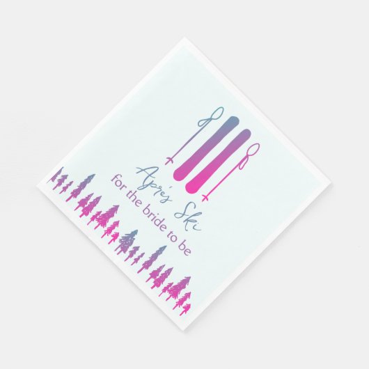 Serviette En Papier Apres Ski Neon Winter Bachelorette Party (Coin)