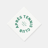 Serviette En Papier Après Tennis Club personnalisé Crest vert (Coin)