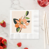 Serviette En Papier Apricot Azalea sur la crème (En situation)