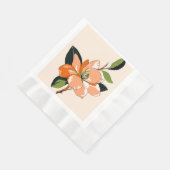 Serviette En Papier Apricot Azalea sur la crème (Coin)