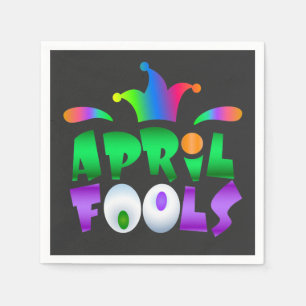 Serviette En Papier April Fools Day Drôle Jester moderne
