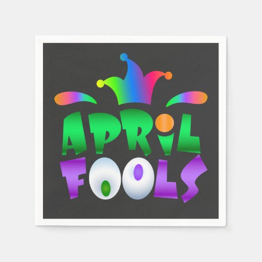 Serviette En Papier April Fools Day Drôle Jester moderne (Devant)