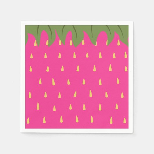 Serviette En Papier Apron aux fraises de fruits (Devant)