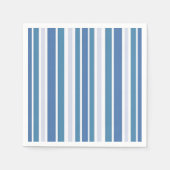 Serviette En Papier Aqua bleu rayé (Devant)