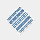 Serviette En Papier Aqua bleu rayé (Coin)
