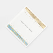 Serviette En Papier Aqua Blue Gold Parties scintillant Confetti Poster (Coin)